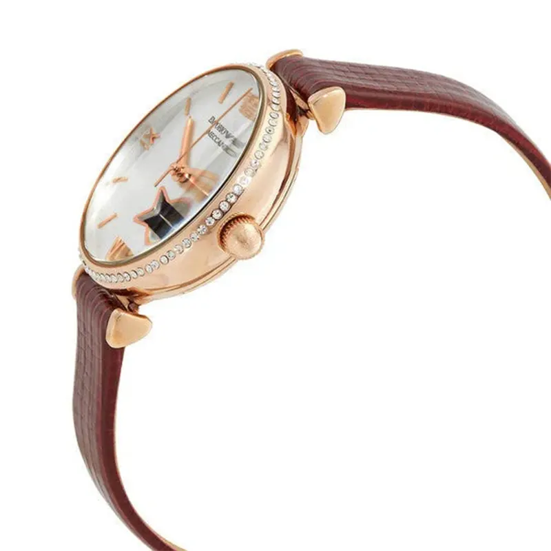 Emporio Armani Meccanico Automatic Silver Dial Ladies Watch- AR60044